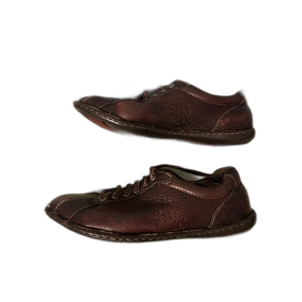 Born Women's Brown Leather Lace-Up Bowling-Style Shoes